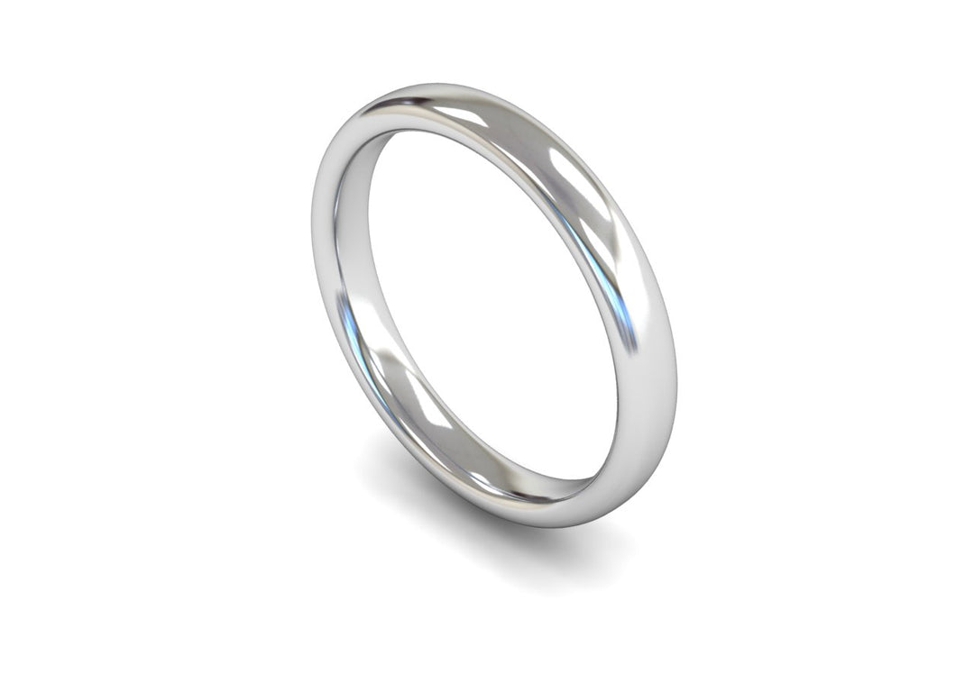 3mm Slight Court Medium Wedding Band